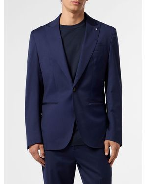 Billionaire Virgin Wool Single-Breasted Blazer - Blue