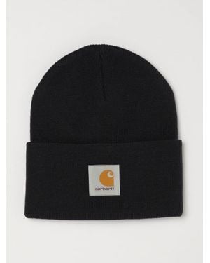 Carhartt Acryl-Beanie Mit Gesticktem Logo Und Umschlag - Schwarz