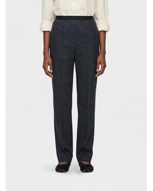 Maison Margiela Slim Fit Virgin Wool Trousers - Blue