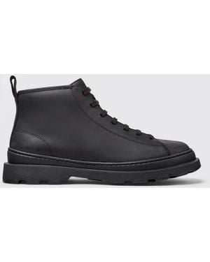 Camper Brutus+ Leather Ankle Boots - Blue