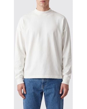 The Row Long-Sleeved Cotton T-Shirt With Mock Neck - White