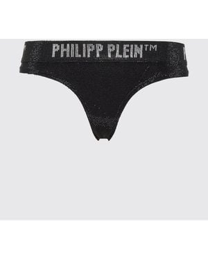 Philipp Plein Tanga Mit Strasssteinen - Schwarz