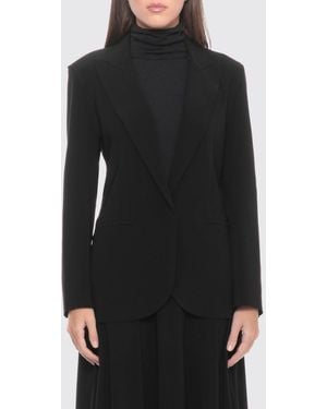 Norma Kamali Single-Breasted Polyester Blazer - Black
