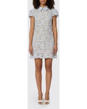 Self-Portrait Macramé Dress - White