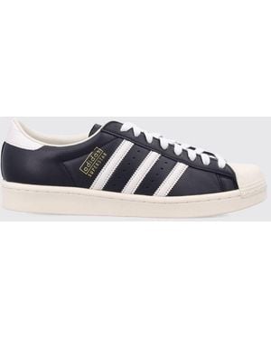 adidas Originals Superstar Vintage Leather Trainers With Shell Toe - White
