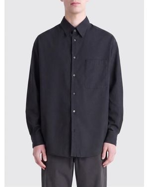 Lemaire Cotton And Silk Shirt - Blue