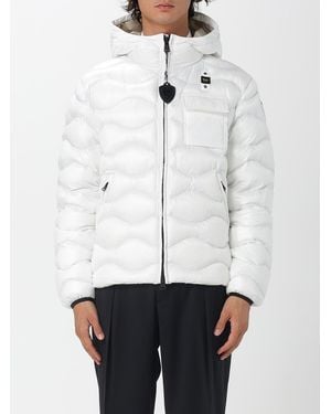 Blauer Jacke Herren - Weiß