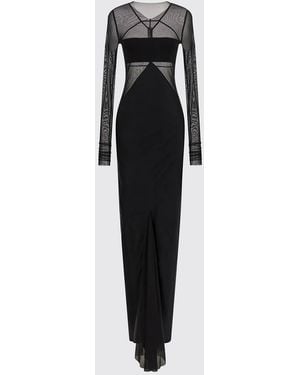 Rick Owens Long-Sleeved Stretch-Jersey Long Evening Gown - Black