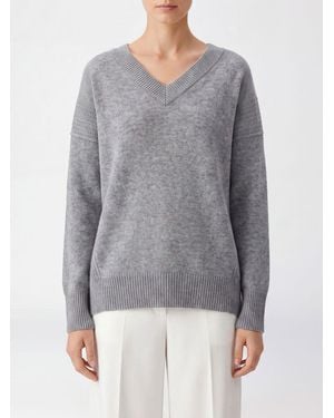 Ermanno Scervino Lace-Trimmed Knit Mini Dress - Grey