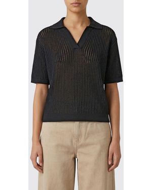 Roberto Collina Polo Damen - Schwarz