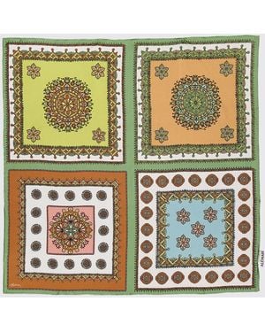ALÉMAIS Printed Silk Contina Scarf - Green