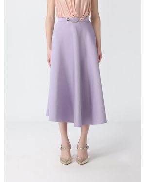 Elisabetta Franchi Satin Skirt - Purple