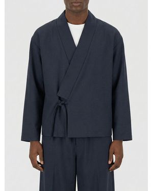 KENZO Wool Blend Kimono Jacket - Blue