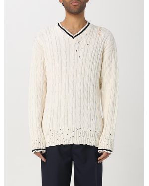 Marni Cable Knit Distressed Jumper - Natural