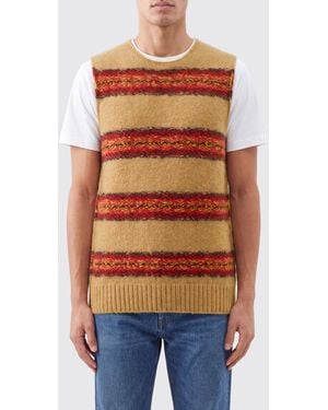 Dries Van Noten Striped Jumper Vest - Orange