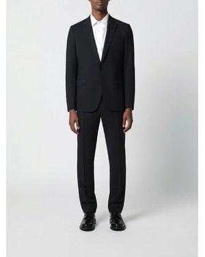 Lardini Single-Breasted Wool Blend Dress - Black