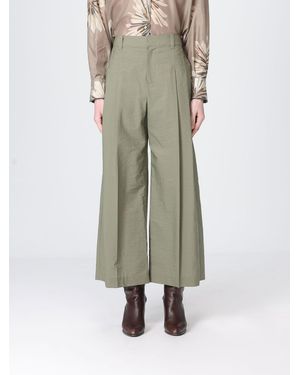 Brunello Cucinelli Cotton Poplin Wide Leg Trousers - Green