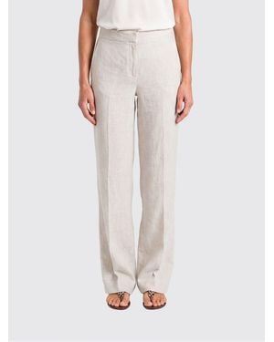 Twinset Linen Blend Classic Trousers - Pink