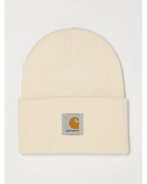 Carhartt Acryl-Beanie Mit Gesticktem Logo Und Umschlag - Natur