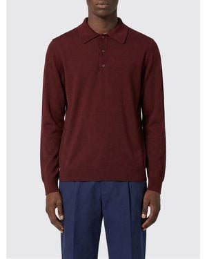 Valentino Merino Wool Knit Polo Shirt - Purple