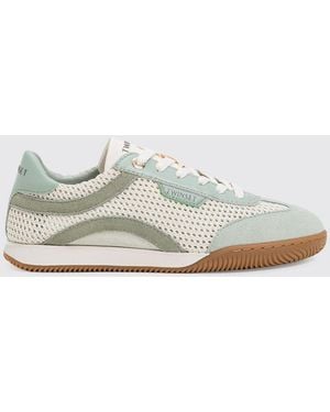 Twinset Leather And Mesh Trainers - White