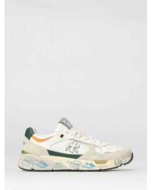 Premiata Mase Suede And Canvas Trainers - White