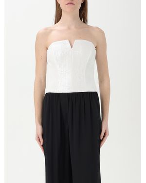 FEDERICA TOSI Top A Corsetto Con Paillettes - Bianco