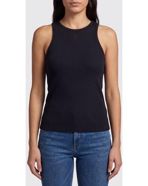 Anine Bing Stretch Viscose Top - Blue