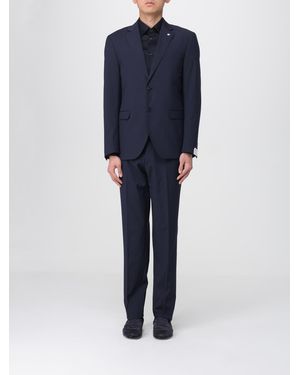 Manuel Ritz Single-Breasted Suit - Blue