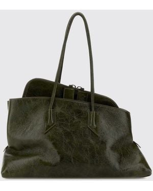 The Attico La Passeggiata Aged Leather Bag - Green