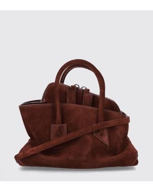 The Attico La Passeggiata Suede Mini Handbag - Brown