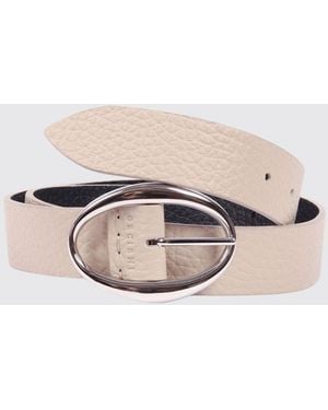 Orciani Hammered Leather Belt - Natural