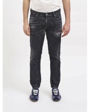 DSquared² Jeans Rectos De Algodón Elástico Usado - Azul