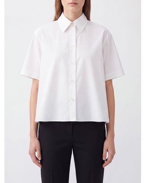 Loewe Relaxed Fit Short-Sleeved Cotton Shirt - White