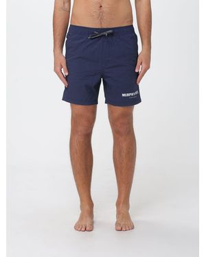 Murphy & Nye Polyamide Swim Shorts With Elastic Waist And Drawstring - Blue
