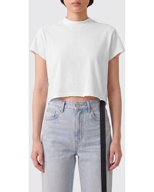 Rick Owens Cotton T-Shirt With Webbing - White