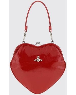 Vivienne Westwood Belle Heart Mini Heart-Shaped Leather Bag With Orb Logo - Red