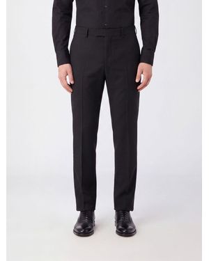 Valentino Garavani Slim Fit Wool Blend Tailored Trousers - Black