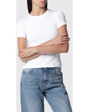 Flore Flore Kurzärmeliges Slim-Fit-T-Shirt Aus Bio-Baumwolle - Weiß