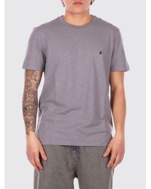Dondup Cotton T-Shirt With Mini Logo - Grey