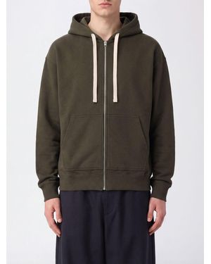 Jil Sander Two-Tone Pure Cotton Zip-Up Hoodie - Grey