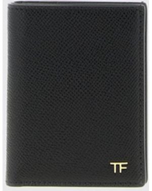 Tom Ford Grained Leather Card Holder - White