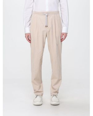 Brunello Cucinelli Pantalón Con Cordón Ajustable De Terciopelo De Talle Medio - Neutro