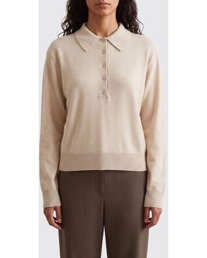 Max Mara Wollstrick Poloshirt - Natur