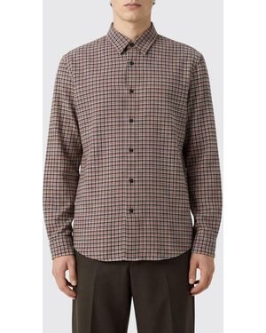 Dries Van Noten Long-Sleeved Check Cotton Casual Shirt - Brown