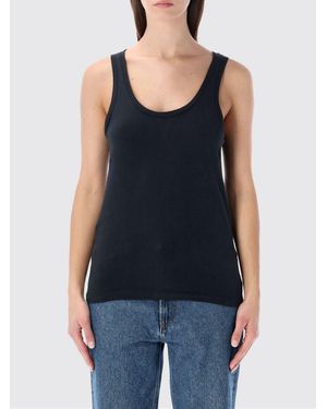 American Vintage Slim Fit Cotton Crew Neck Tank Top - Blue