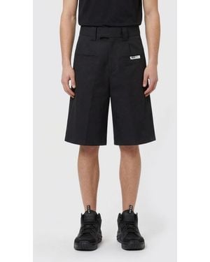 Gcds Stretch Cotton Shorts - Black
