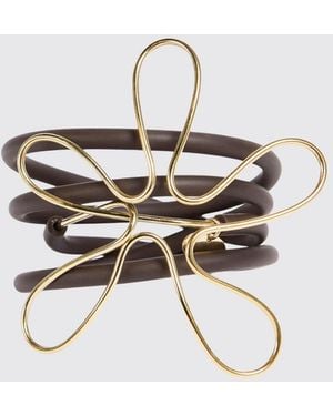 Liviana Conti Leather And Metal Bracelet - White