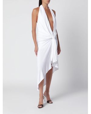 Christopher Esber Asymmetrical Halterneck Midi Dress - White