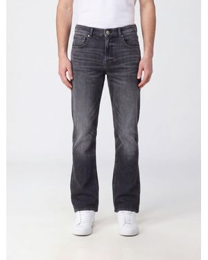 7 For All Mankind Mid-Rise Five-Pocket Straight-Leg Stretch Denim Jeans - Blue